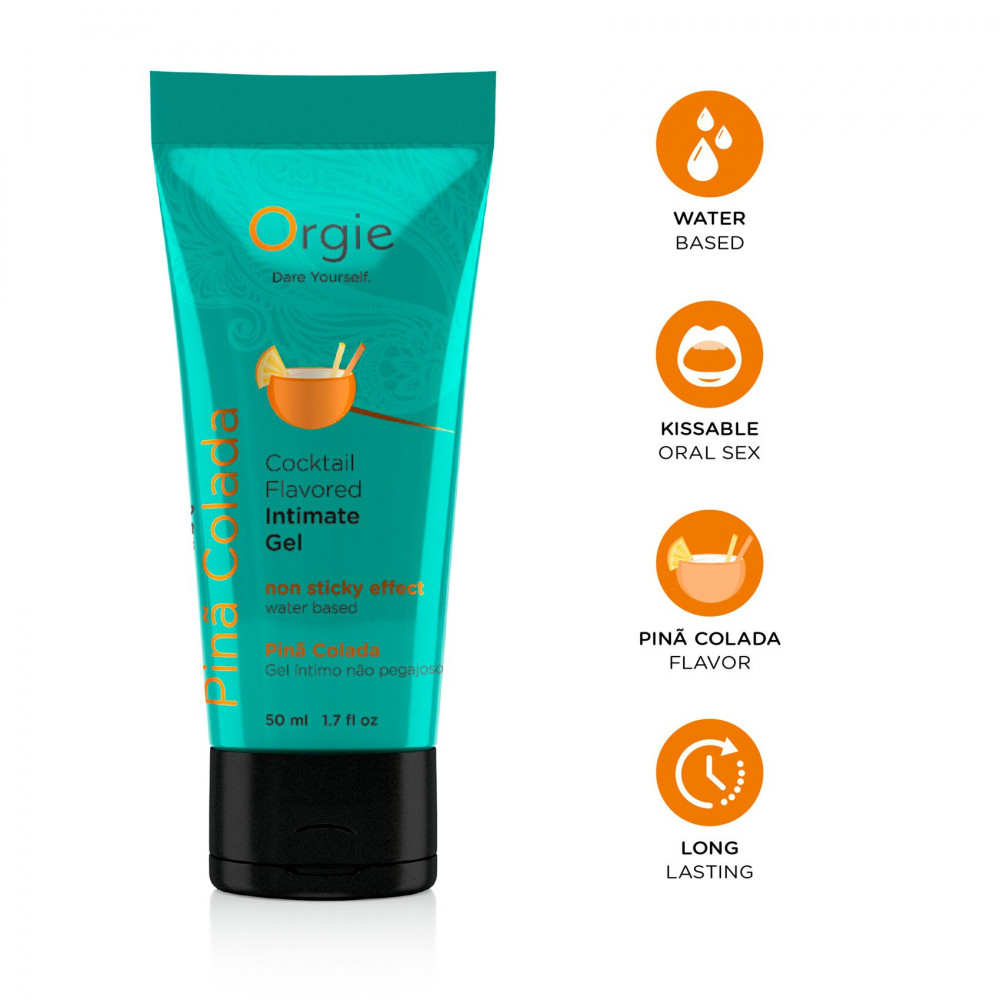 Оральные смазки - Лубрикант на водной основе Orgie - Lube Tube Pina Colada (50 мл) 2