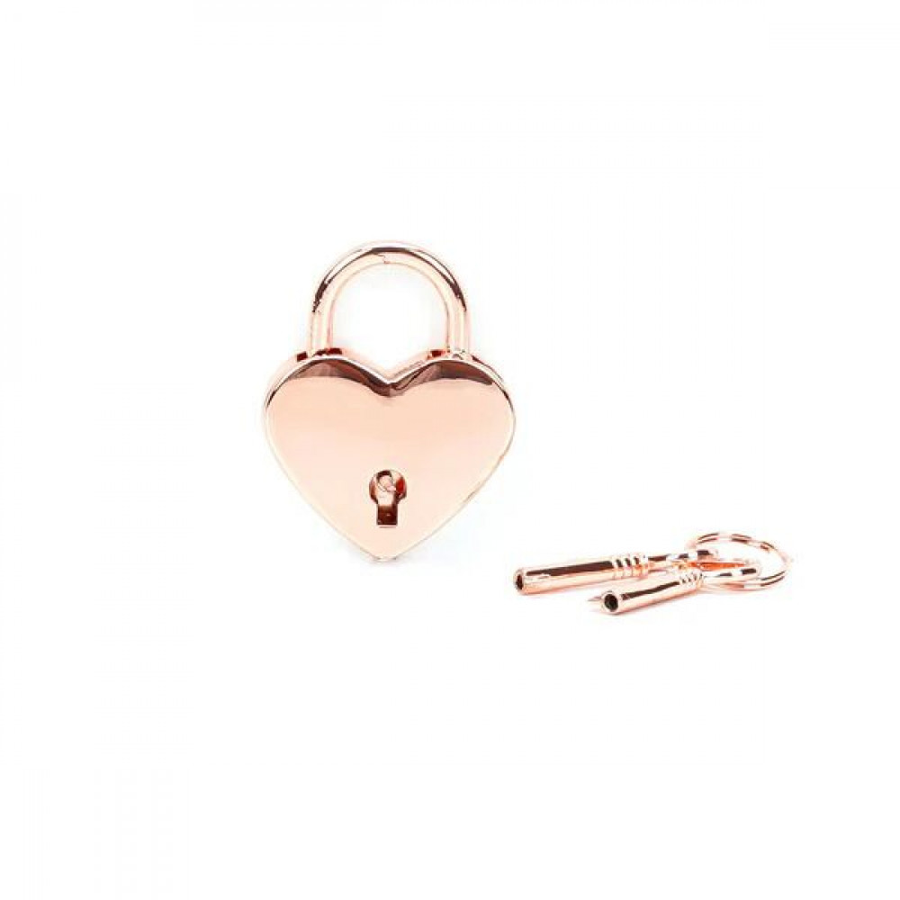 Наручники, веревки, бондажы, поножи - Замочек Liebe Seele Heart Shape Padlock Rose Gold (2 шт)