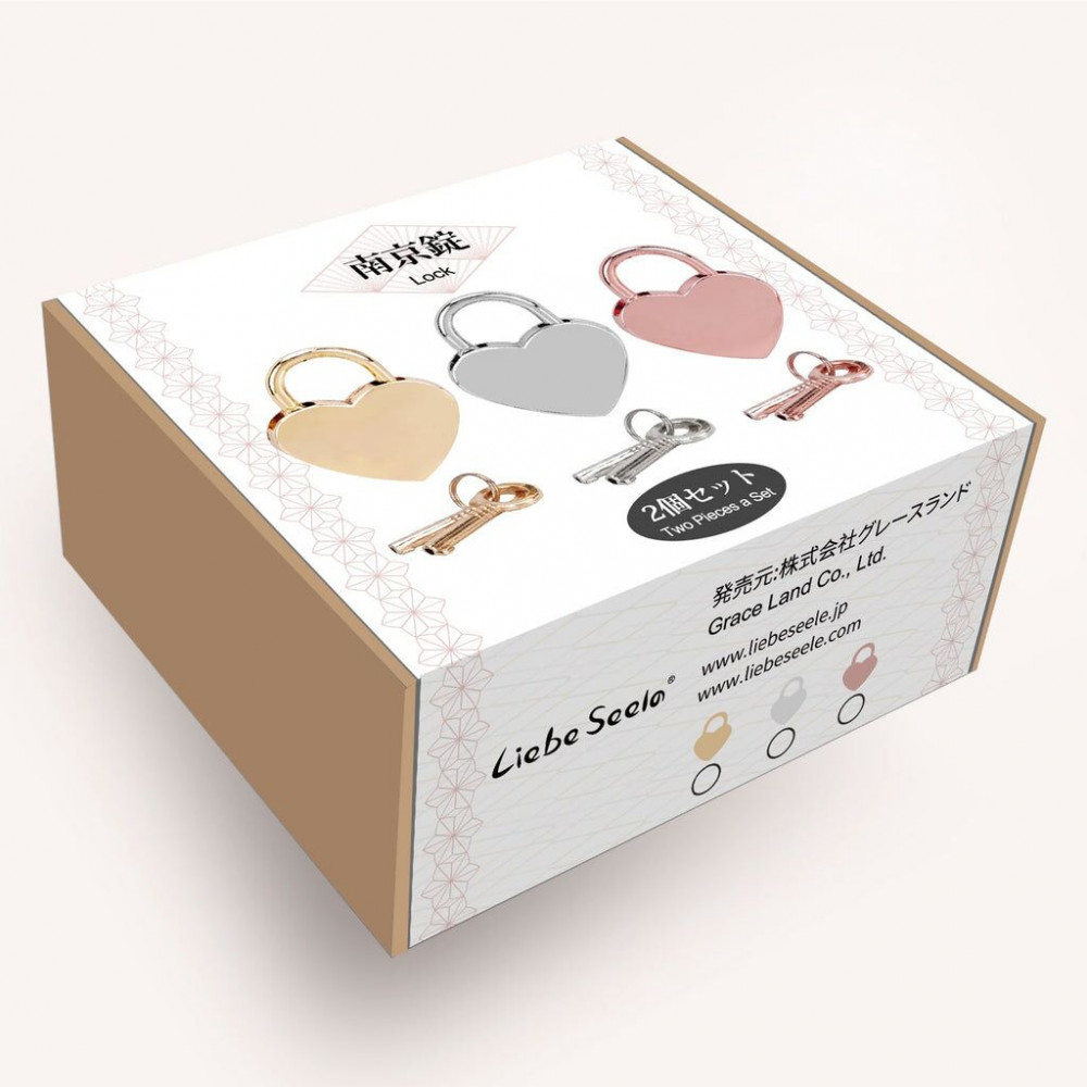 Наручники, веревки, бондажы, поножи - Замочек Liebe Seele Heart Shape Padlock Rose Gold (2 шт) 2