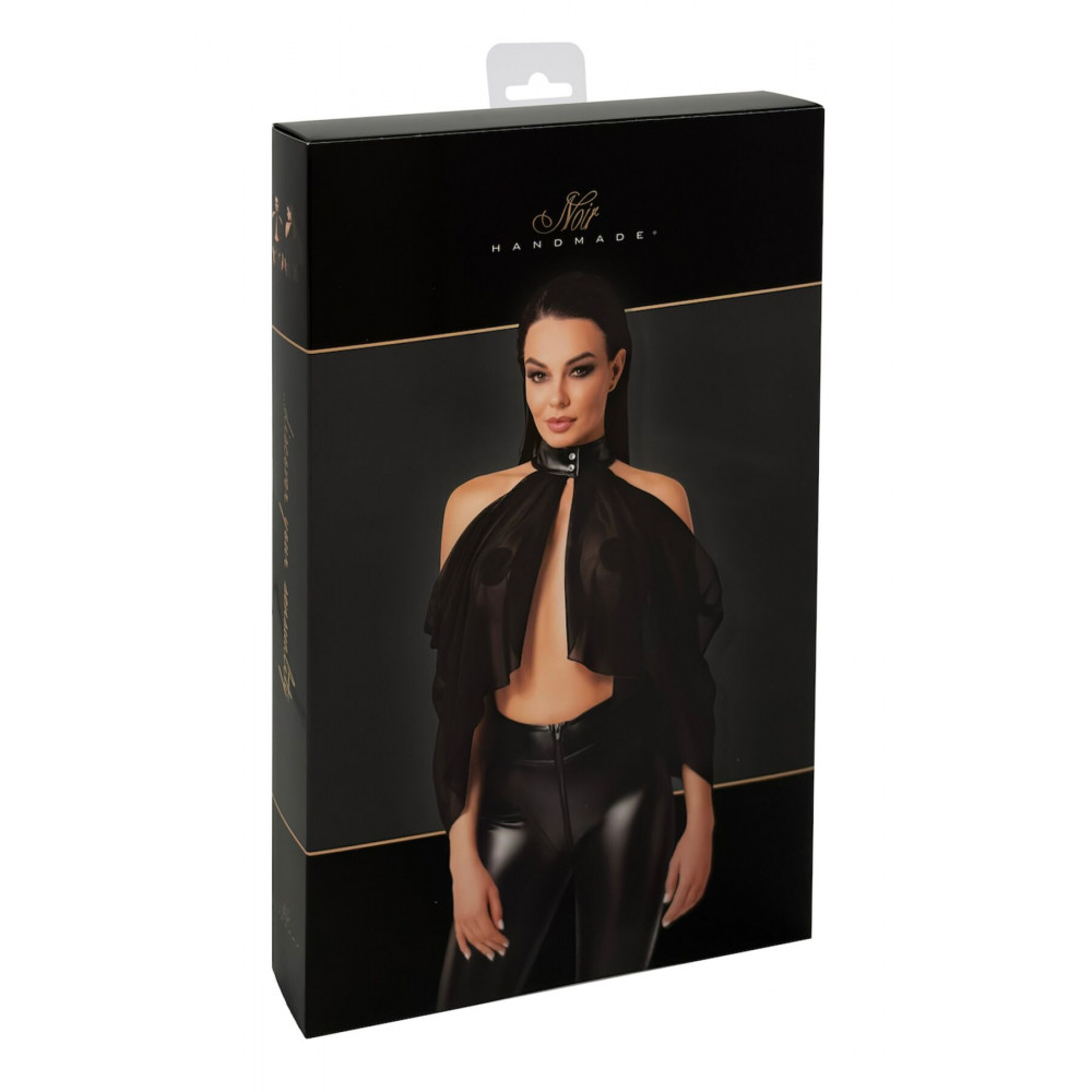 Эротические пеньюары и сорочки - Болеро Noir Handmade F349 Tulle bolero - 5XL 6