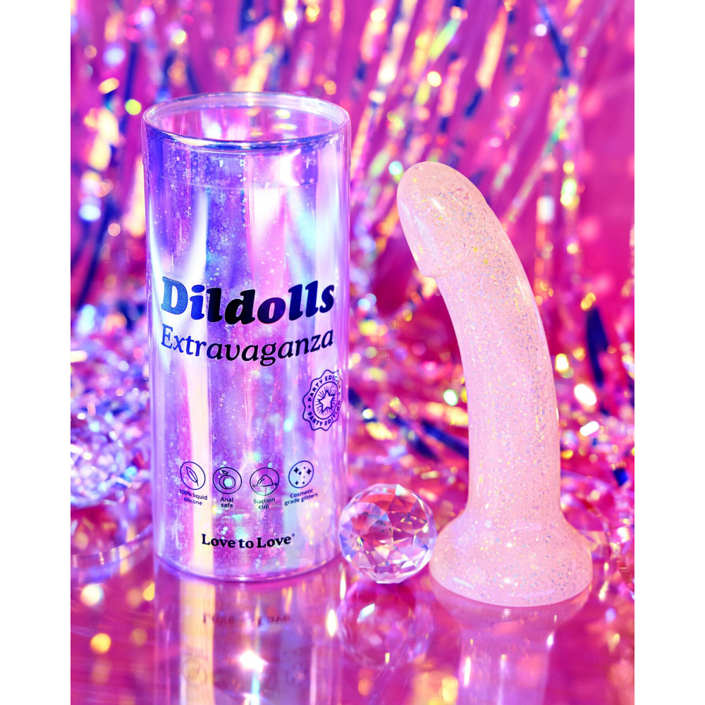 Дилдо - Дилдо с блестками Love To Love DILDOLLS - EXTRAVAGANZA, ультрамягкий 3