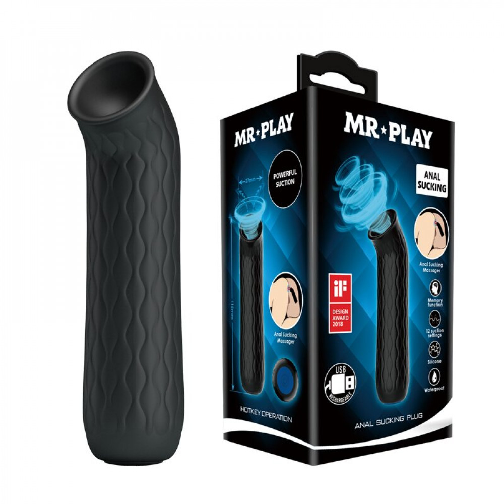 Вибратор - Универсальный вакуумный стимулятор MR PLAY Anal sucking, BI-014547-MR