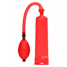 Вакуумная помпа для члена Toy Joy Power Pump механическая, красная