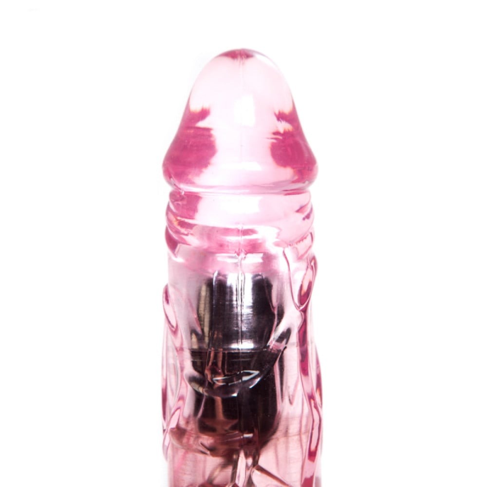 Секс игрушки - Вибратор с дополнительной стимуляцией клитора Chisa Crystal Jellie на батарейках, розовый 4