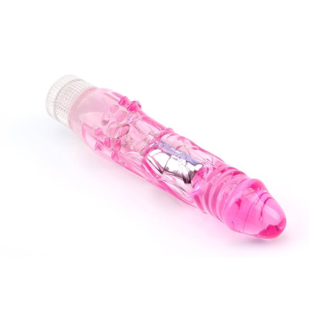 Секс игрушки - Вибратор с дополнительной стимуляцией клитора Chisa Crystal Jellie на батарейках, розовый 2