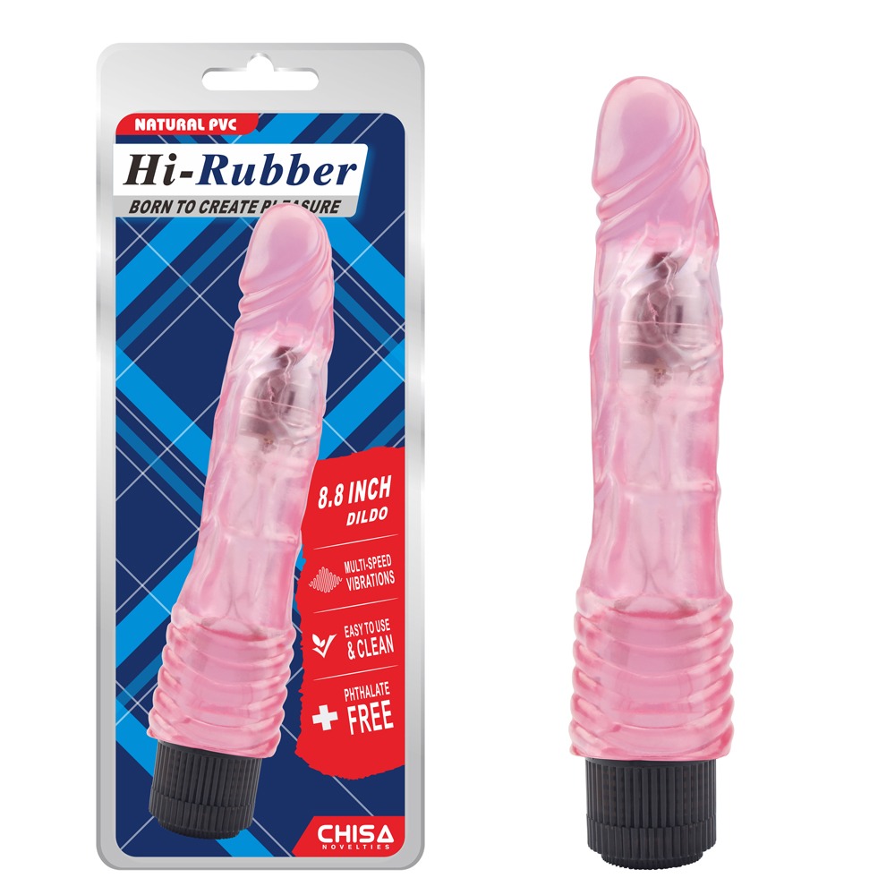 Секс игрушки - Вибромассажер гелевый на батарейках Chisa Hi-Rubber Jelly, розовый