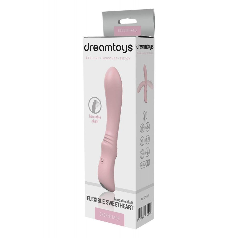 Секс игрушки - Вибратор гибкий классический Dream Toys Sweetheart розовый 4