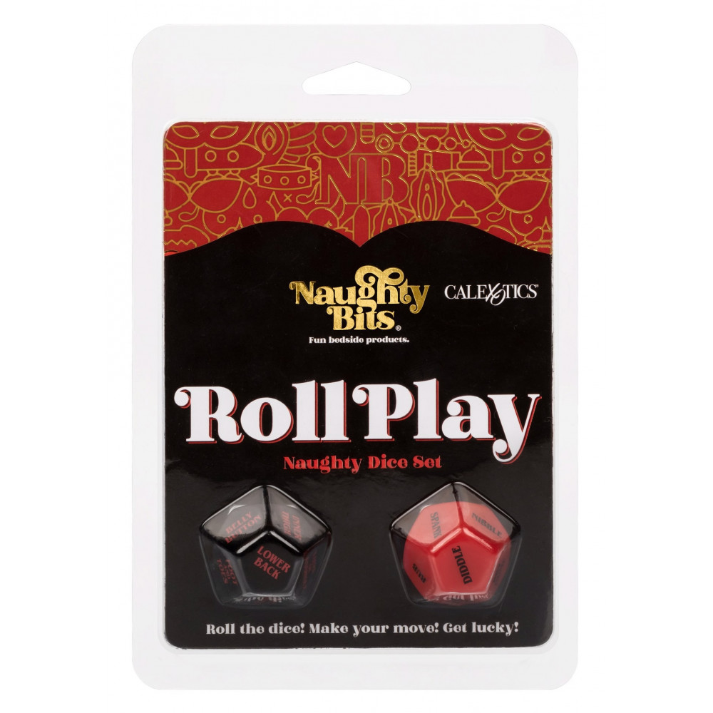 Секс игрушки - Игральные секс-кубики для пары CalExotic Roll Play-Naughty Dice Set, красно-черные 5